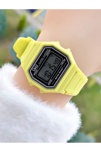 Q&Q Digital Children's Wristwatch with Silicone Strap, 10 Atm Waterproof, Alarm, Calendar, Light