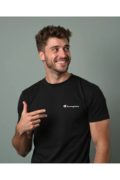 Free Tarz Μαύρο μπλουζάκι με γραμμένο τον πρωταθλητή του με τύπωμα