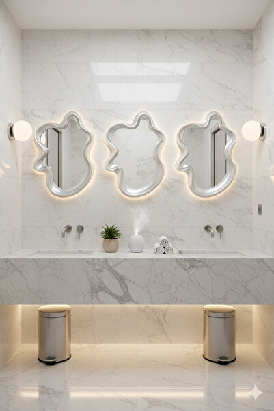 Generic Elegant mirror set with a luxurious frame, adding a touch of sophistication to any space. 67 x 49 cm