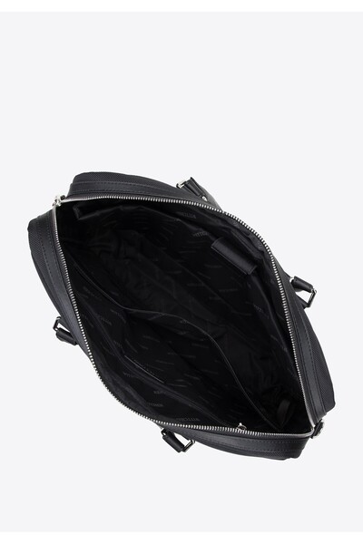 Wittchen Men's 17" Laptop Bag with Strap, Black Polyester