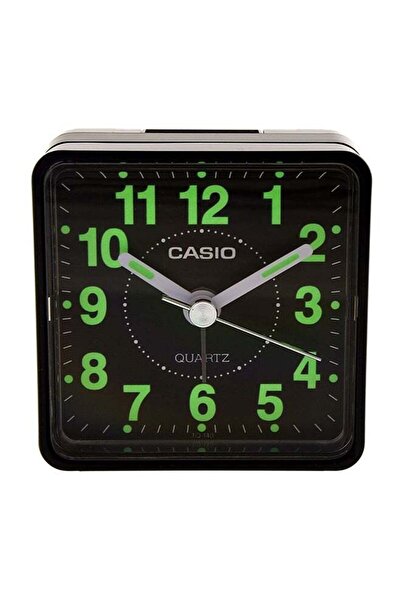Casio Analog Alarm Desk Clock Black/White/Green