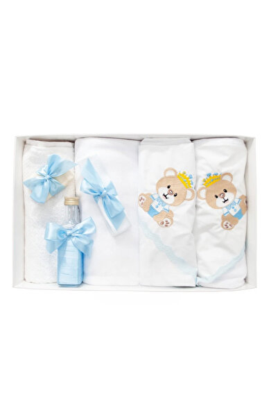 Inovius Trusou Botez 7 Piese Personalizat cu Broderie, Bleu, Ursuletul Print ...