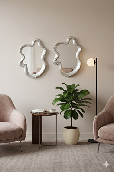 Generic Elegant mirror set with a luxurious frame, adding a touch of sophistication to any space. 67 x 49 cm