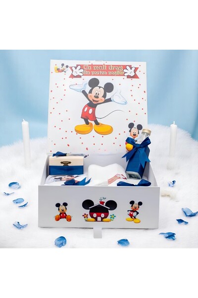 Inovius Σετ βαπτίσματος 8 τεμαχίων, Μίκυ Μάους, βασιλικό μπλε χρώμα - TB31