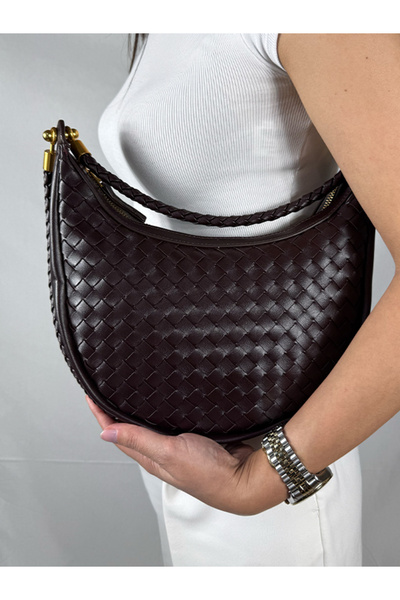 Duya Bags حقيبة كتف روسا فاخرة ذات ملمس مميز