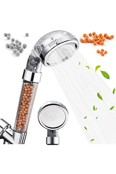 KESNUP Cap de duș cu filtru, 3 niveluri de filtrare a apei, anticalcar, filet standard de 1/2", argintiu