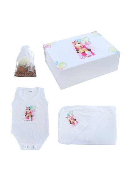 Inovius Trusou Prima Baita, Personalizat cu Mesaj - "Prima Baita" Girafa Roz - TPB16