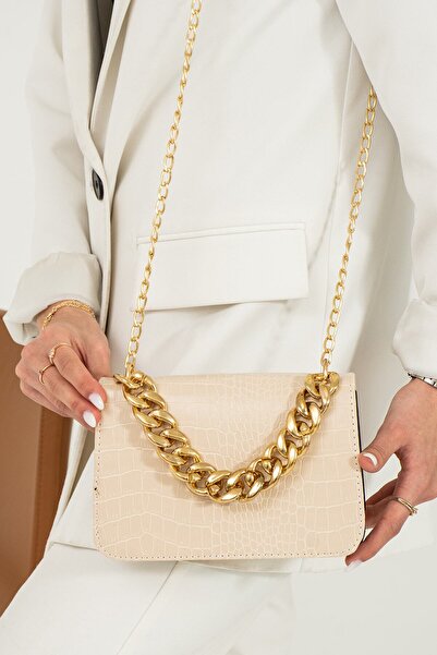 MY VİNTAGE Women's Hand and Shoulder Bag with Buckle on the Front