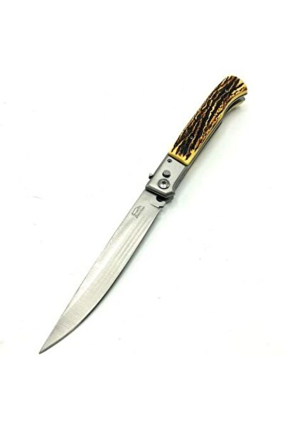 OEC Automatic Stiletto Knife, 31 cm, Deer Horn Imitation Handle