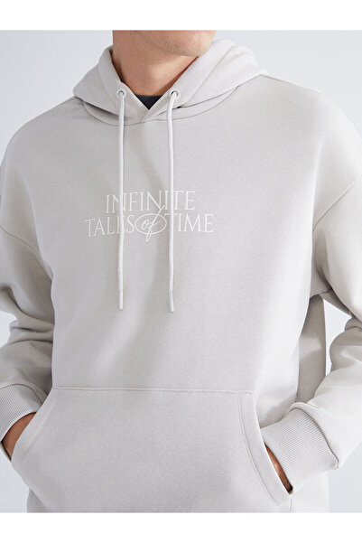 LC Waikiki με τύπωμα Ανδρικό χοντρό φούτερ με κουκούλα