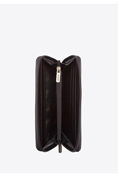 Wittchen Women's Leather Zipper Wallet Black Leather