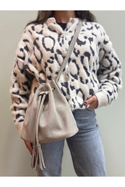 MaVaux Urban Series Genuine Nubuck Leather Tasseled Puppy Women's Bag