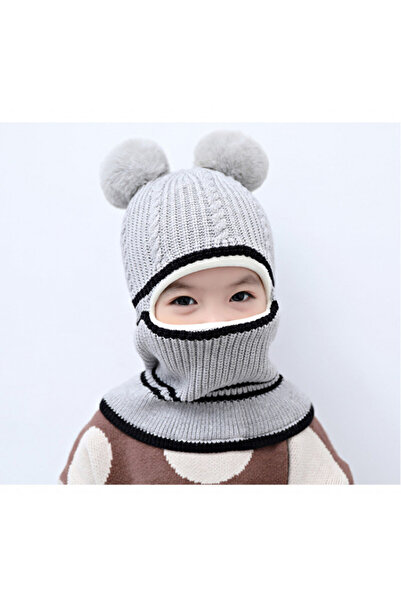 Bebelul Gray lined balaclava hat