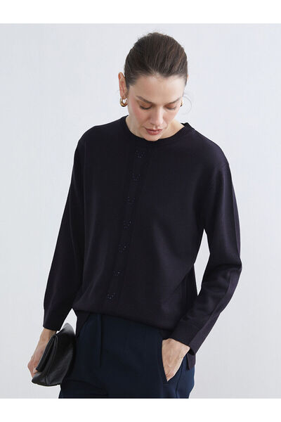 LC Waikiki Pulover de tricotat pentru femei Özmarka New Season guler rotund S...