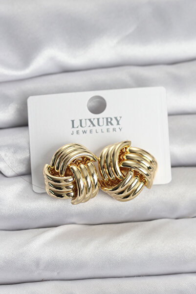 Lisinya Brass Spiral Gold Color Women's Earrings - Tygoo