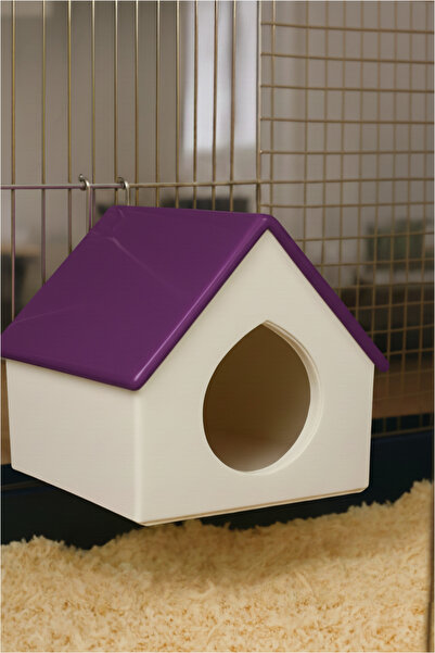 MD×JOA Kuş Yuvası ※ Kuş Evi ※ Mor / Beyaz ※ Kuş Kafesi ve Habitatı için Dekoratif Ev