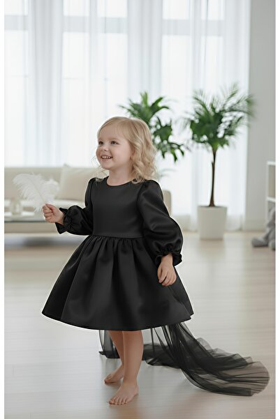 bright moon Girl's Birthday Party Dress with Tail