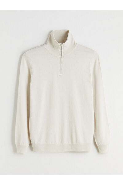 LC Waikiki Ανδρικό πλεκτό πουλόβερ με ψηλό γιακά με φερμουάρ