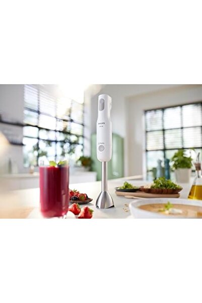 Philips 650W Hand Blender ProMix with Metal Bar, 0.5L Chopper & Anti-Splash – White HR2535/01