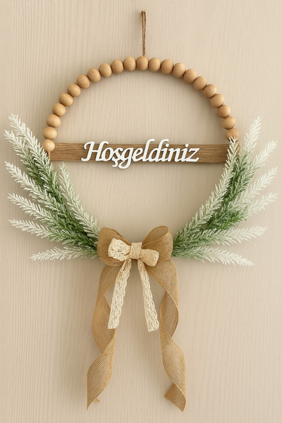 MACROMEKİDS Lavanta Süslemeli El Yapımı Kapı Süsü – 30 cm Duvar Dekoru, Dekor...