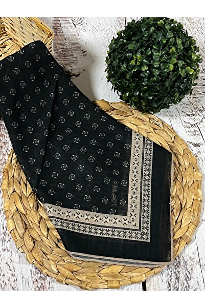 Aydmr Aksesuar Lopres Pamuk Soft Eşarp Siyah Serisi 50021