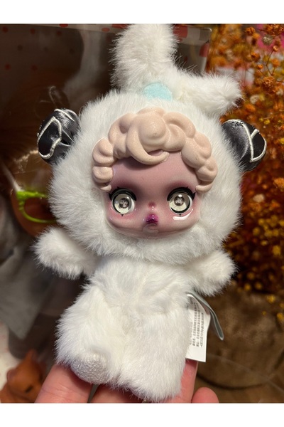 labubu sepeti Beyaz Skull Panda New Seri