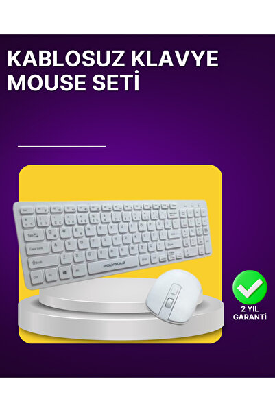 Marsilyan Kablosuz Klavye ve Mouse Seti - Ergonomik Tasarım Sessiz Kullanım G...