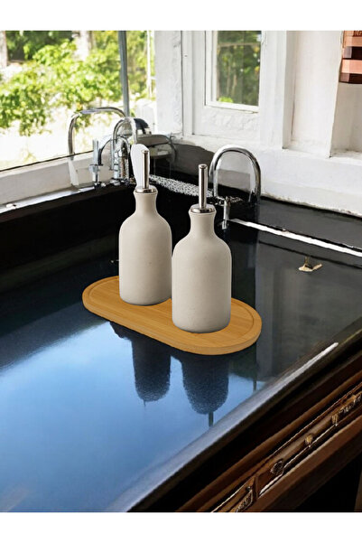 HBNC Bamboo Oil Pot Coaster – 11.5 X 23.5 cm Natural Wood Countertop Protector
