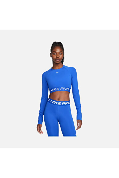 Nike Pro Dri-Fit 365 Crop Ls Women's Blue Long Sleeve
