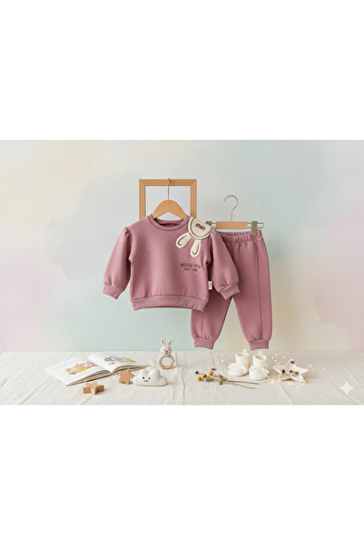 Selvira Baby Tracksuit Set |   Embroidered 3 Thread Ş Fleece-Lined Children's...