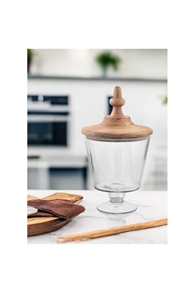 RİVO HOME DECOR Madera Standing Cookie Jar 33X19X19 cm