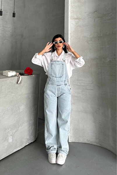 NUVIRAA Blue d2514 snow wash overalls