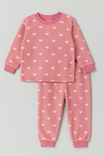 Oz Baby Baby Girl Winter Patterned Fleece Set - Girls' Winter Clothing Set