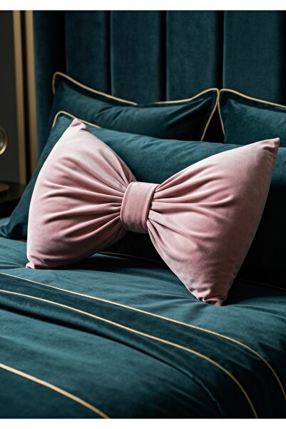 FARCY Velvet XXL Bow Appearance Decorative Pillow Bow Fabric Gift Pillow Throw Pillow Cushion