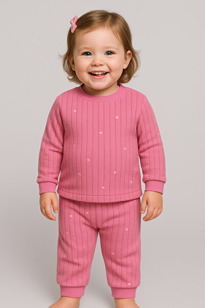 Oz Baby Baby Girl Winter Patterned Fleece Set - Girls' Winter Clothing Set