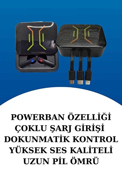 Wireless Şarjlı Akıllı Saat ve Dijital Göstergeli Kablosuz Bluetooth Kulaklık - TEOLSA1361-7