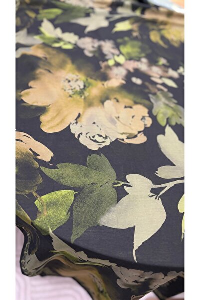 Lavena scarfs Fall Series Floral Pattern Cotton Digital Soft Shawl - Khaki