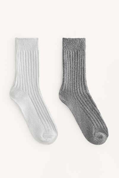 Oysho 2 çift klasik fitilli çorap