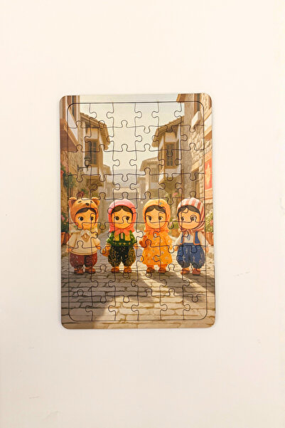 caps office 54 Parça Eğitici Ahşap Puzzle & Yapboz Sonny Angel Kızları Anadol...