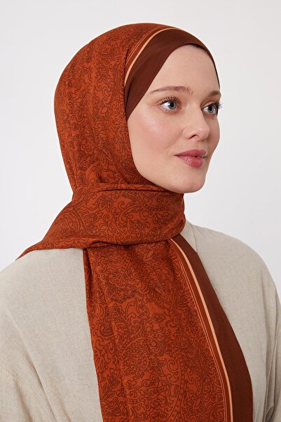 Levidor Acı Kahve Çini Desen Royal Şal