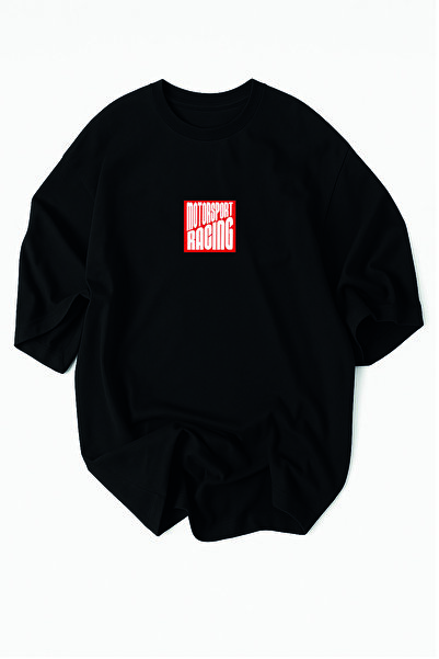 Advantage Motorsport Racing Red Logo Oversized 100% Cotton- Premium Tshirt
