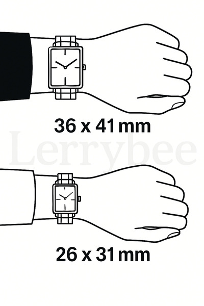 Leerybee New Season Trend Square Case, Lover's Watch Set with Calendar