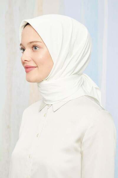 Levidor Ασπρόμαυρο βαμβακερό κασκόλ με τετράγωνο κόψιμο