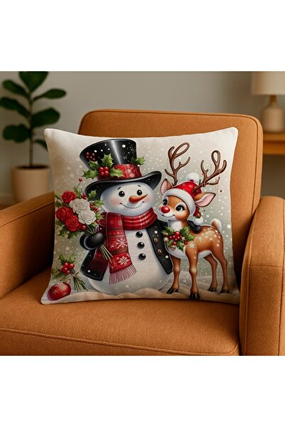 MİNOZA Цифрово отпечатана декоративна калъфка за възглавница с коледен мотив