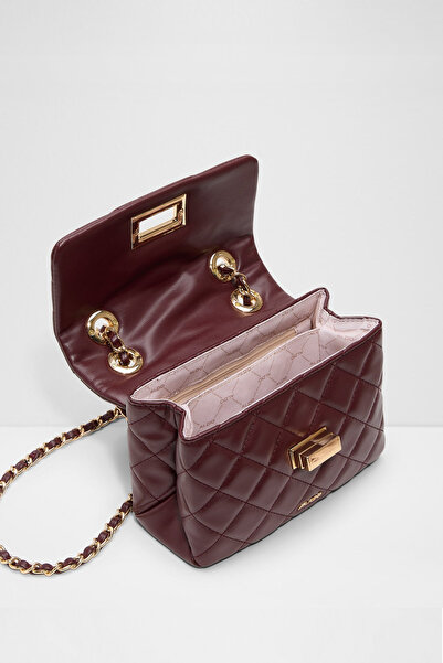 Aldo Alnilamm - Women's Medium Size Burgundy Two-Compartment Crossbody Bag