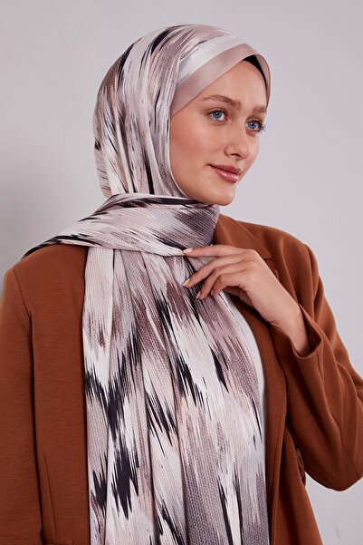 Levidor Sütlü Kahve Alacalı Desen Twill Şal