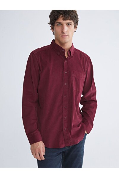 LC Waikiki Ανδρικό μακρυμάνικο κοτλέ πουκάμισο LCWAIKIKI Classic Regular Fit