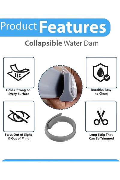 Generic T-shaped waterproof strip for the bathroom, suitable for bathroom sink countertops waterproofing