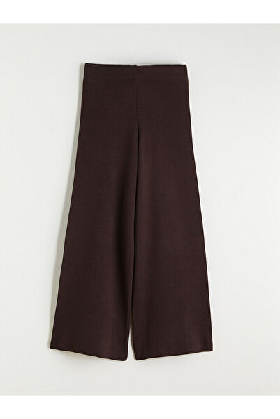 LC Waikiki Vizyon New Season Elastic Waist Wide Leg Women's Knitwear Trousers