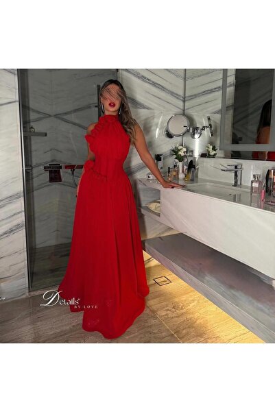 DRAT AMASYE Chiffon dress with raised roses